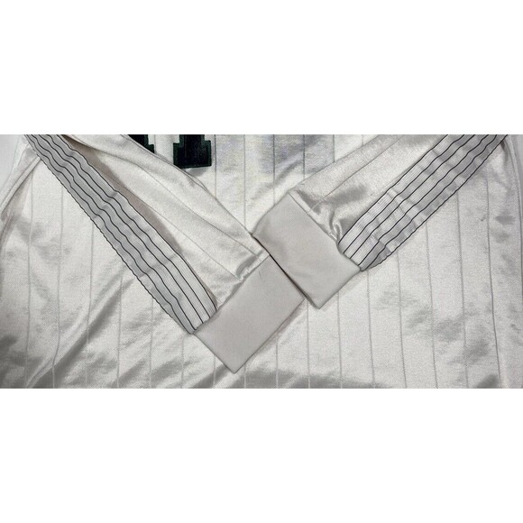 80s/90s Adidas Le Havre Athletic Club #11 White Pin Striped Jersey Sz L - Picture 7 of 10